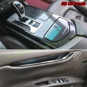 3D/5D fibre de carbone voiture couverture intérieure Console couleur autocollant décalcomanies produit pièces accessoires pour Maserati Quattroporte 2013-2021