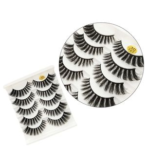 Pestañas postizas 3D 43 estilos Maquillaje entrecruzado largo natural para ojos Pestañas grandes 5 pares Nuevos estilos