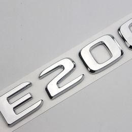 3D ABS CHROME LETRAS PARA CAR MERCEDES E43 E63 AMG E200 E220 E260 E300 E320 W213 W212 ACCESORIOS DE EMBLEGRADO DEL TRUNTO DE LOGO DE LOGO