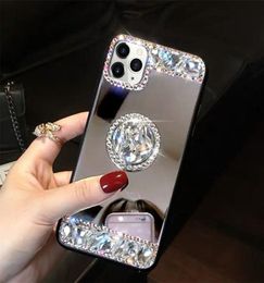 3D Acryl Sunjolly Spiegel Diamant Case voor Telefoon 11 Pro Max Xs Max XR 87 Plus 66S Plus SE2020 Telefoon Gevallen Cover Coque Fundas9420408