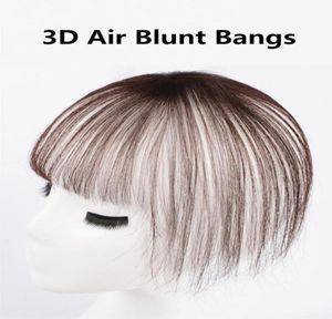 3D Air Blunt Handgemaakt Braziliaans menselijk haar pony Onzichtbare clip in hair extensions Extensies Stukken Bangs2813427