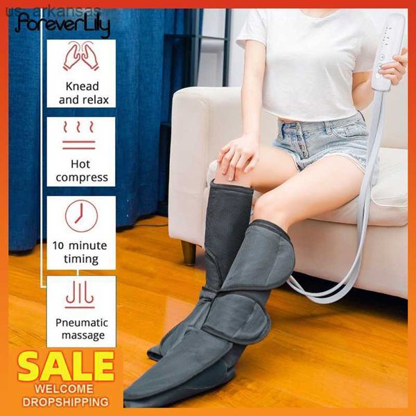 3D Airbags Compression Hot Compresse Jambes Masseur Apaisant Pétrissage Veau Masseur Relax Cheville Talon Pieds Revivre La Fatigue Machine L230523