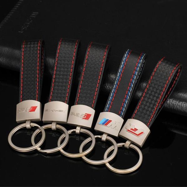 3D AMG RS SLine Emblème Badge Autocollant Noir Ligne Rouge Cuir pour A4 A5 A6 A8 TT Q5 Q7 SLine Porte-clés Porte-clés Porte-clés Haute qualité QC232j