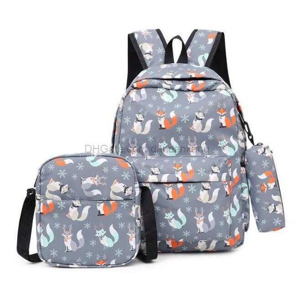 3D animal dessin animé enfants mignon sac d'école 3 pièces/ensemble filles garçons étanche étudiant enfants sac à dos collègue grande capacité livre sacs fourre-tout ensembles de trousses à crayons