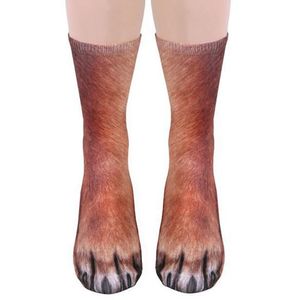 Chaussettes de sabot de pied d'animal 3D, chaussettes de pieds de patte de tigre de chat imprimé de Cosplay pour enfants et adultes, bas de sol de noël pour la maison