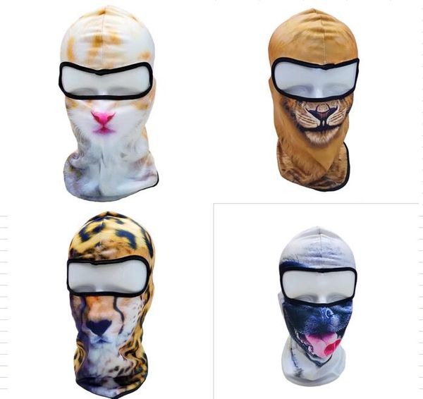 3D Animal masque Sports de plein air vélo Vélo Vélo Moto Masques Ski Tactique Capuche Chapeau Voile Balaclava UV Protéger Masque Complet