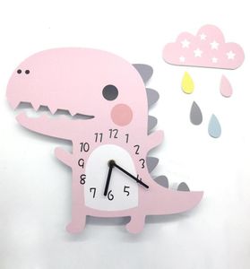 3d Animal Mur Clock Dinosaur Match Design Decoration For Home Chadow Cartoon Home Wall Decor Mur Clock For Kids Room8069596