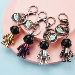 3D Astronaute Charm Keychain Space Robot Spaceman Porte-clés Anneau Alliage Chaîne Creative Car KeyRing Pendentif Cadeau