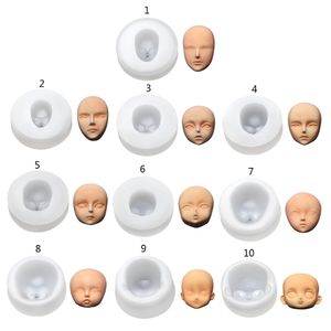 3d bébé visage en argile douce moule en céramique poupées pour visage de moule en silicone outils de décoration de gâteau au chocolat