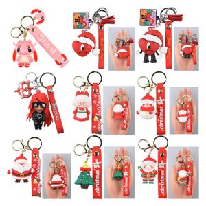 3D Bad Bunny Christmase Keyrings Badbunny Soft PVC Corvonneurs Accessoires Croccharms Keychain Croc Keychain Wholesale Christmas Gift for Woman and Child