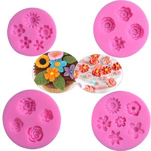 3D-bakken fondant siliconen mal gemakkelijk te maken sprenkel DIY rose bloem chocolade verjaardag bruidstaart bakken decorating tools LT0039