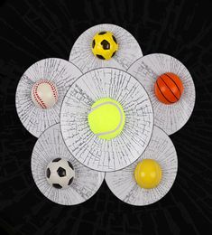 Autocollant Ball 3D Baseball Football Stickers Stickers Car Window Crack Decs 187187 cm Décoration extérieure de voiture personnalisée3159803