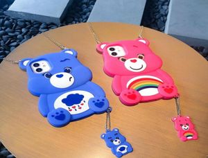 3D Bear Soft Cover Mignon Funny Phone Cas pour iPhone 6S 7 8 Plus X XR XS 11 12 Pro Max Back Case35896891166989