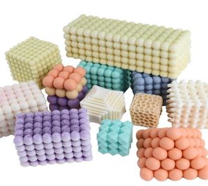 3D grand Cube carré bricolage cire de soja moules en Silicone artisanat fait à la main aromathérapie plâtre bougie moule outil de décoration 2206132658965