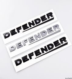 3D Zwart Grijs ABS Belettering Badge Emblem 90 110 Achterklep Sticker Defender Trunk Decal Auto Logo5907423