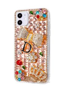 Estuches 3D Bling Glitter para Iphone 14 13 12 11 Pro Max Xr 8 7 Samsung S20 Note 20 Estuche para teléfono celular con diamantes de imitación de cristal brillante