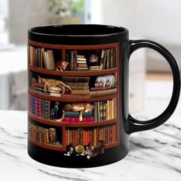 3d boekenplank mok bibliotheek cup kat design boekenclub nieuwheid koffie motiveren citaat duurzaam 240418