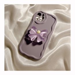 3D BOW Flower Holder telefoonhoesje voor Xiaomi Redmi Note 12 Pro Note11S 11Pro Note10 10A 9 9T 9C 12C A1 A2 Soft Jelly Stand Cover