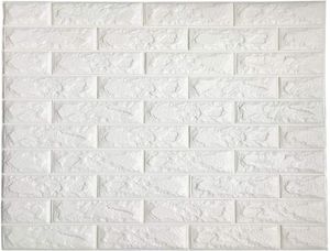 Autocollant mural en briques 3D auto-adhésif carreaux de mur peler pour coller des panneaux décoratifs muraux pour le salon chambre blanche couleur 3D wallpap9267603
