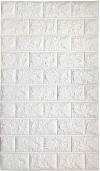 Autocollant mural en briques 3D auto-adhésif carreaux de mur peler pour coller des panneaux décoratifs muraux pour le salon chambre blanche couleur 3D wallpap4809144