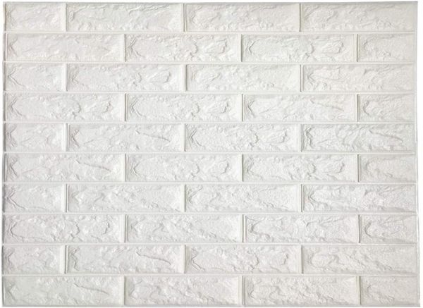 Autocollant mural en briques 3D auto-adhésif carreaux de mur peler pour coller des panneaux décoratifs muraux pour le salon chambre blanche couleur 3d wallpap9349052