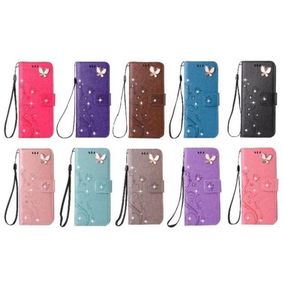 3D Butterfly Bling Diamond Leather Wallet Case voor iPhone 13 Mini 12 Pro Max 2020 54 61 67 11 XR XS 8 7 6 SE Bloemhouder FLIP8963119