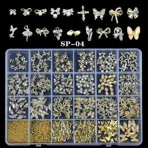 3D Butterfly Nail Decoration Allai Rhinage Kit Resin Resin Gemstone Charms For Art Mix Crystal Nails Accessories Tool 240415