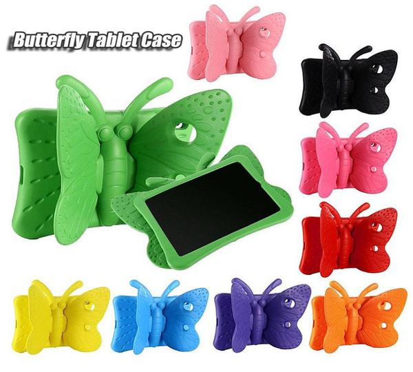 Carton de papillon 3D CARTOONE EVA ÉTAUCHE DE TABLET APPRONCEMENT DE L'ÉVA POUR IPAD 234 AIR Mini Pro 97 pouces mignons Kids Cover Holder6881797