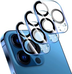 Protector de pantalla de cámara 3D Película de vidrio templado para Iphone 14 12 13 11 Pro Max X XS XR Cubierta completa con caja al por menor