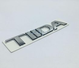 Emblème de voiture 3D pour Nissan Tiida Letter Logo Silver Auto Auto Trunk Badge Name Plate Sticker6407360