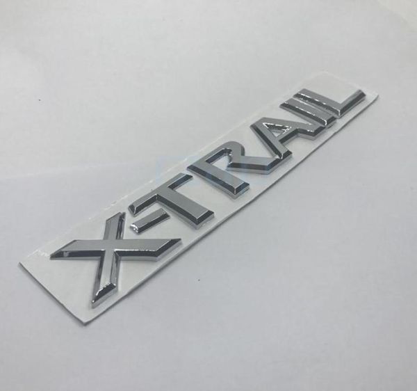 Insignia de emblema trasero de coche 3D, letras cromadas X Trail, pegatina plateada para Nissan XTrail Auto Styling9030817