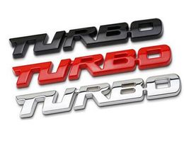 3D voiture style autocollant métal TURBO emblème corps arrière hayon insigne pour Ford Focus 2 3 ST RS Fiesta Mondeo Tuga Ecosport Fusion
