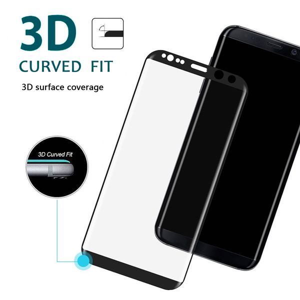 Vidrio templado de cubierta completa de fibra de carbono 3D para Samsung Galaxy J2 J5 J7 Prime C5 C7 C9 A3 A5 A7 Protector de pantalla