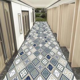 Corridor de porte de tapis 3D Corridor 2m / 3m tapis nordique tapis nordique long couloir couloir à la maison tapis de plancher