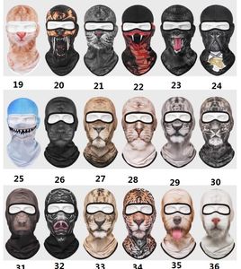 3D Cartoon Dierlijke hoofdmaskers Volledig gezicht Cover Balaclava Caps Motorcycle Cycling Magic Sjalf Wandel Fishing Party Mask Mask Hoods