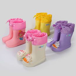 3D Cartoon Bunny Duckling Kids Rain For Baby Boys Four Seasons Nieuw 2023 veelzijdige schattige eenvoudige meid Water Boots L2405 L2405