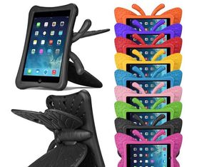 3D Cartoon Butterfly Kids Silicone Hybrid Foam Antichoc EVA Tabelt Case pour Ipad 2/3/4 Ipad Mini 1/2/3 10.5 Tabelt 7 Ipad5/6/2017