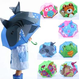 3D Cartoon Kinderen Outdoor Paraplu Parasol Zonbescherming UV Winddicht Vouwen 240516