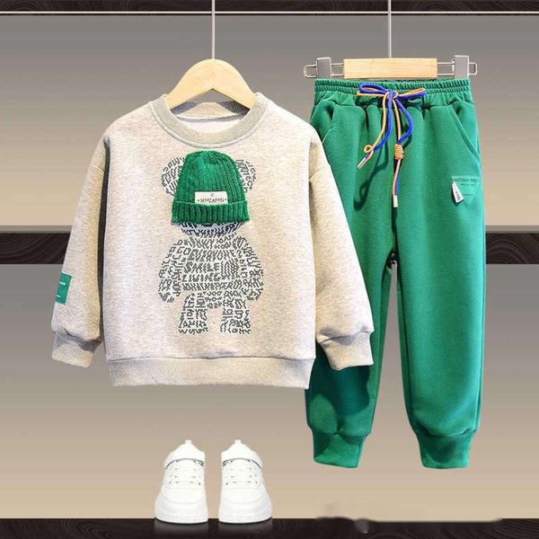 Sweat-shirt dessin animé 3D pour enfants, ensemble de pantalons de survêtement à cordon de serrage, vêtements de styliste pour garçons et filles de 1 à 13 ans