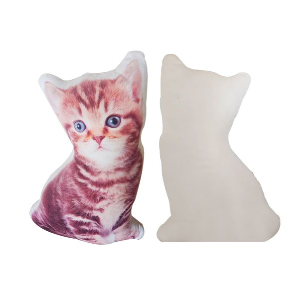 Oreiller chat 3D, décoratif pour la maison, pour canapé et lit, imprimé mignon, cadeau pour enfants