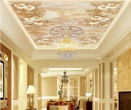 Murales de plafond 3D Fond d'écran personnalisé Po Wallpaper HighDefinition Yu Beautiful Pattern 3D PAPE WALLING POUR LES PLAGES POUR LE SOIR6669019