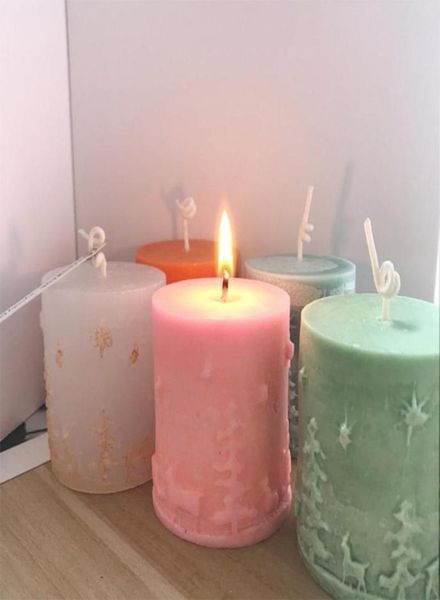 Moldes de velas para pastel de ciervo y árbol de Navidad en 3D, molde de silicona para jabón para pasteles, herramientas de decoración navideña para el hogar 9183926