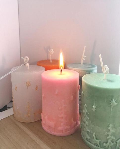 Moldes de velas para pastel de ciervo y árbol de Navidad en 3D, molde de silicona para jabón para pasteles, herramientas de decoración navideña para el hogar 8920410