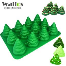 3d kerstboom Fondant Cake Brood Decoreren Sugarcraft Siliconen Pop Soap Mold Mold Diy Tools