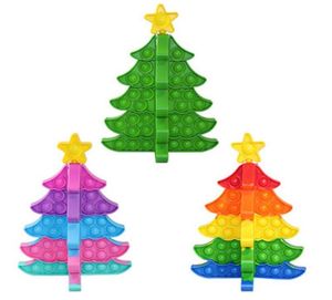 3D Arbre de Noël Party Favor Push Bubble Jouet sensoriel Antistress Silicone souple Décorations de Noël Enfants Adultes Soulagement du stress pour l'autisme Jouets à presser a435006496