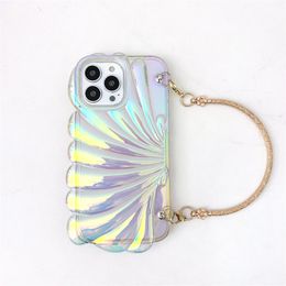 3D kleurrijke shell glitter laser telefoonhoes voor iPhone 14 pro max 11 12 13 pro max