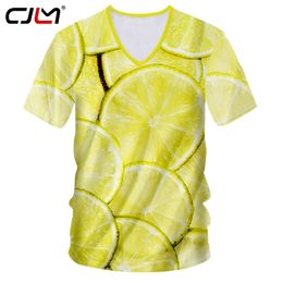 3D créatif citron homme col en V t-shirt imprimé hommes gothique t-shirt unisexe t-shirt recommander 220623