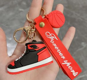 3D creativo Mini diseñador zapatos de baloncesto llavero colgante Casual calzado deportivo llaveros para hombres mujeres joyería de moda regalo a granel