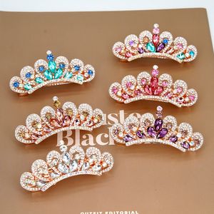 Horquilla de corona 3D, cinta para el pelo para niñas, tocados para bebés y mujeres, horquillas de princesa, accesorios para el cabello, diamantes de imitación para niñas pequeñas 1361