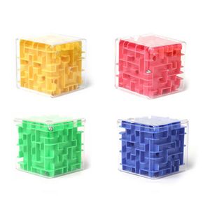 3D Cube Puzzle Maze Toy 8 * 8 CM Hersenen Puzzel Maze Box Hand Game Case Game Challenge Fidget Toys Balance Educatief speelgoed voor kinderen